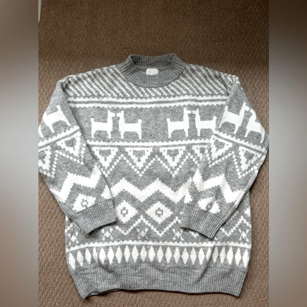 Aztec Alpaca Pattern Sweater Dress - Picture 1 of 2